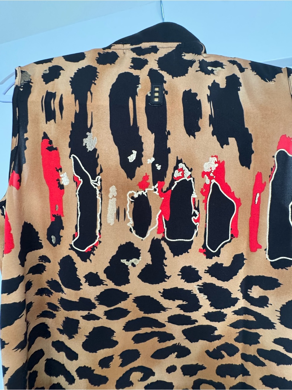 Jamie sadock Camel & Black Leopard Print Dress with Size Medium - Picture 9 of 12